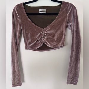 Urban outfitters small velvet crop top